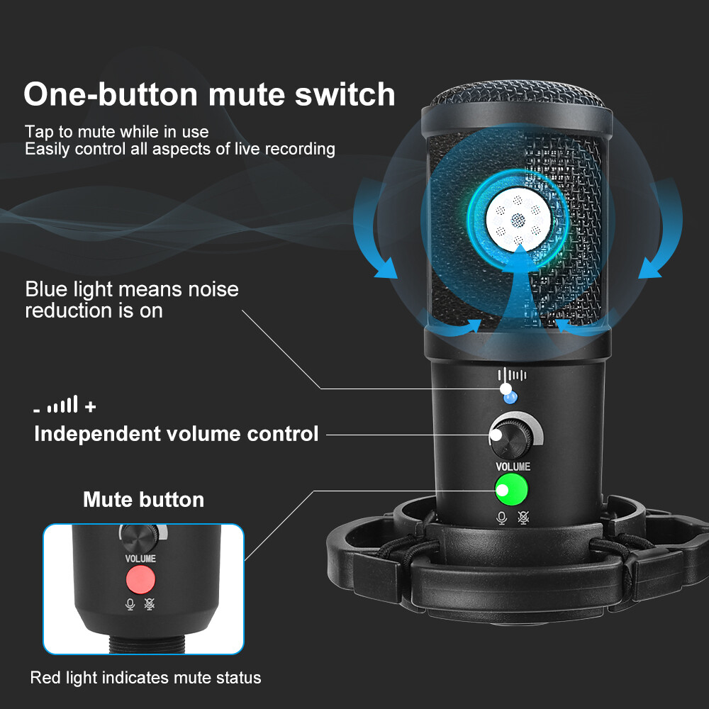 USB Recording Condenser Microphone Computer Video Microphone