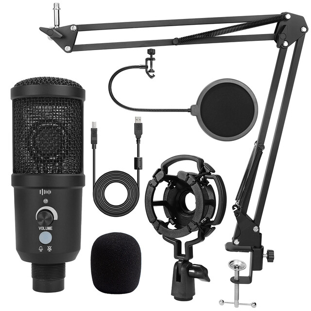 USB Recording Condenser Microphone Computer Video Microphone