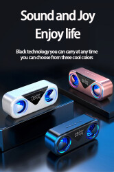 LED Alarm Clock FM Radio Smart Wireless Speaker