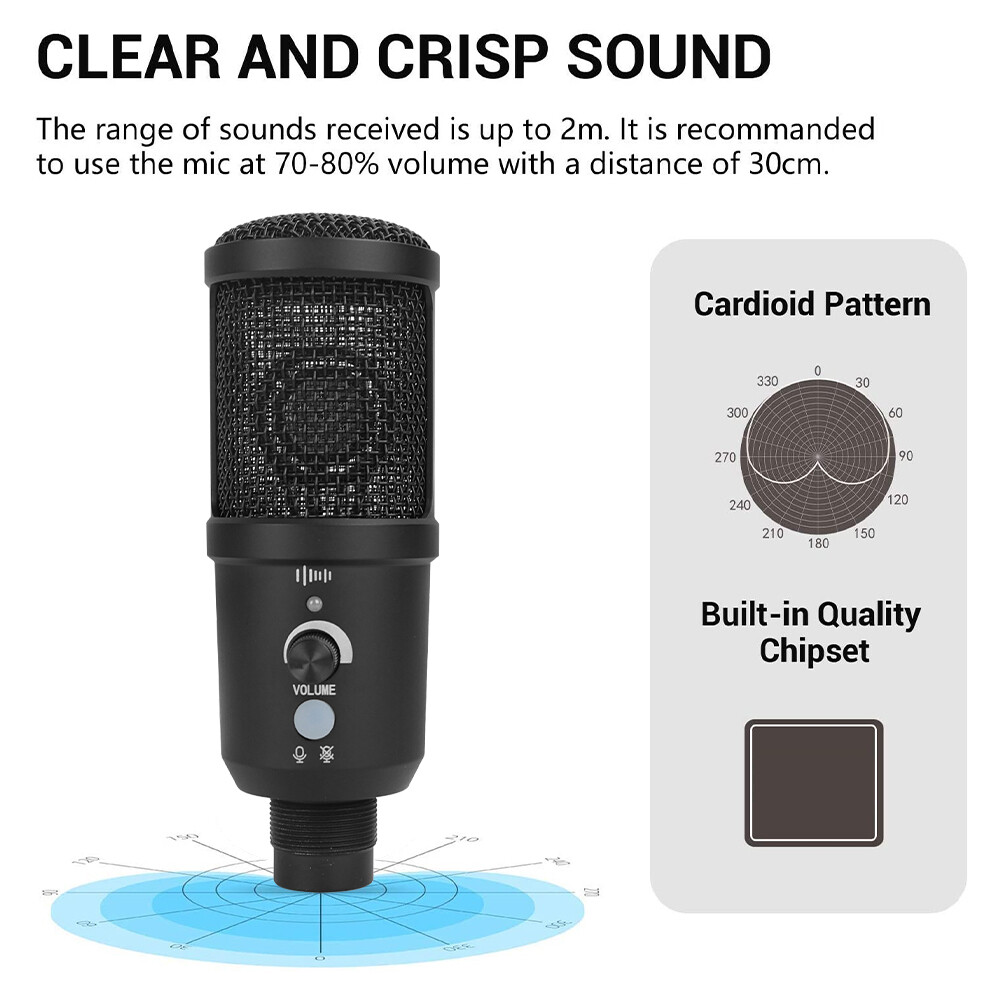 USB Recording Condenser Microphone Computer Video Microphone