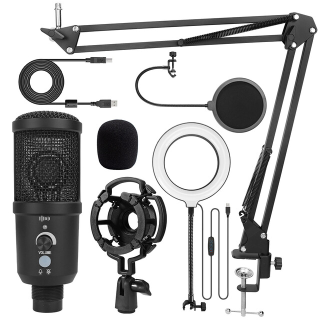 USB Recording Condenser Microphone Computer Video Microphone