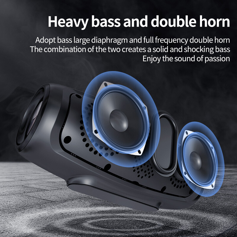 Wireless Speakers Stereo Subwoofer Outdoor Waterproof Music Player