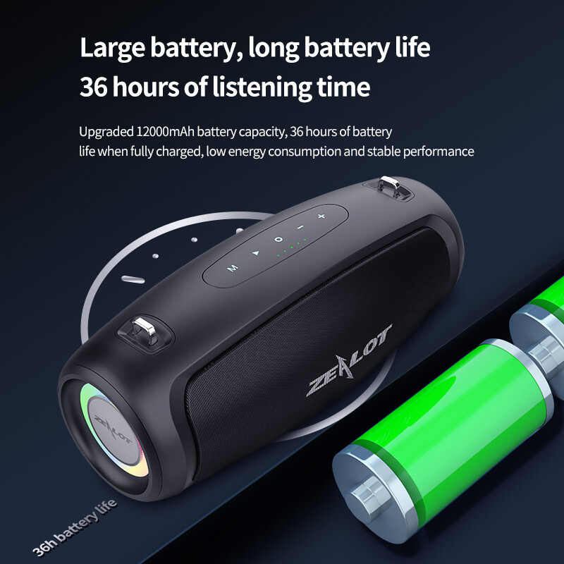 Wireless Speakers Stereo Subwoofer Outdoor Waterproof Music Player