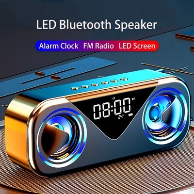 LED Alarm Clock FM Radio Smart Wireless Speaker