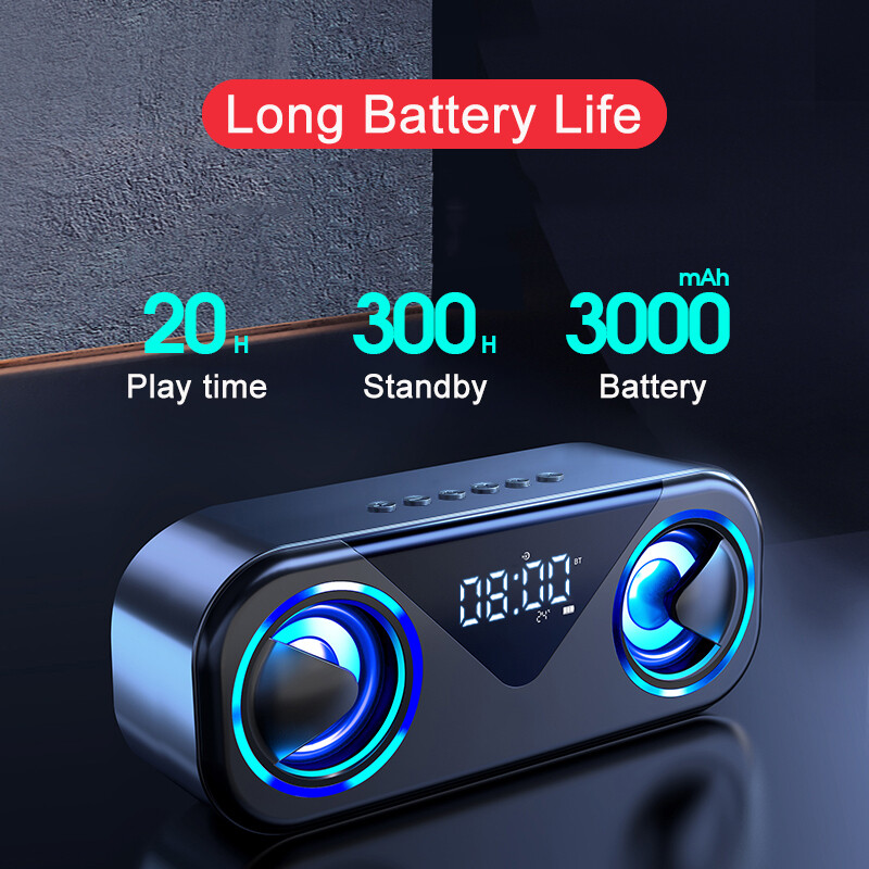 LED Alarm Clock FM Radio Smart Wireless Speaker