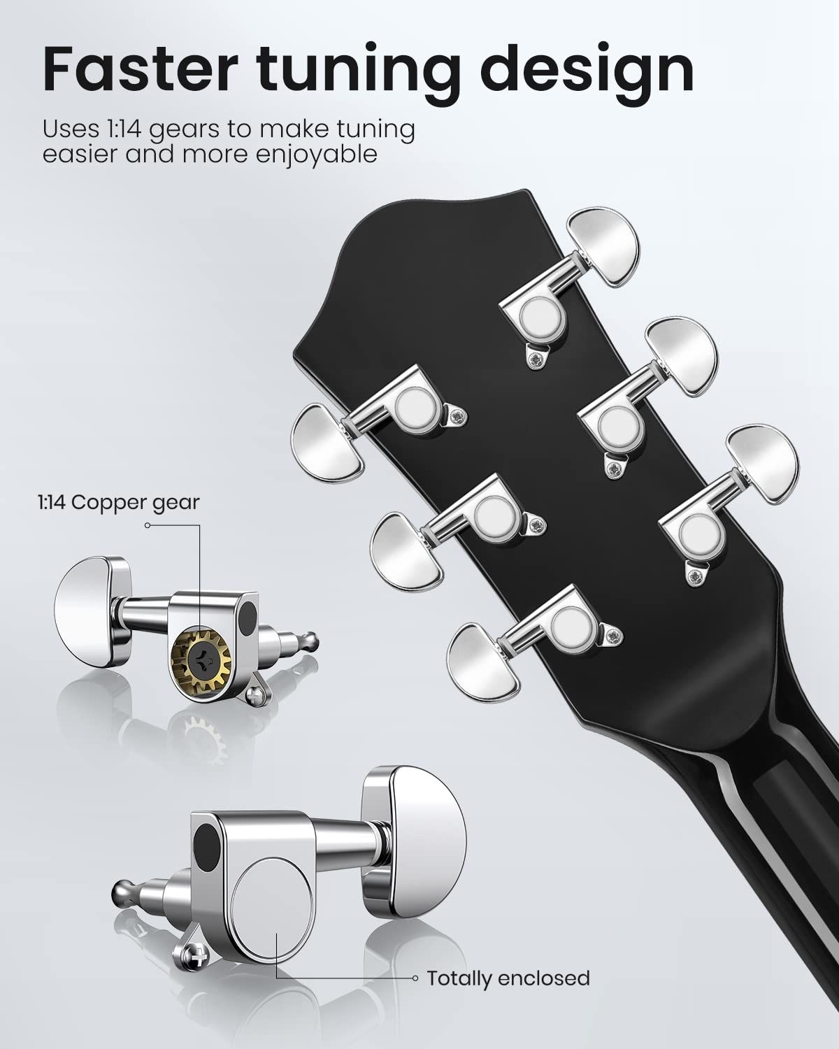 Moukey 41 Acoustic Guitar for Adult Teen Full Size with Accessories and Bag