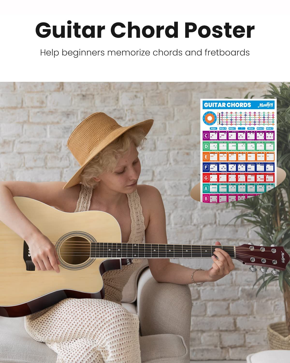 Moukey 41 Acoustic Guitar for Adult Teen Full Size with Accessories and Bag