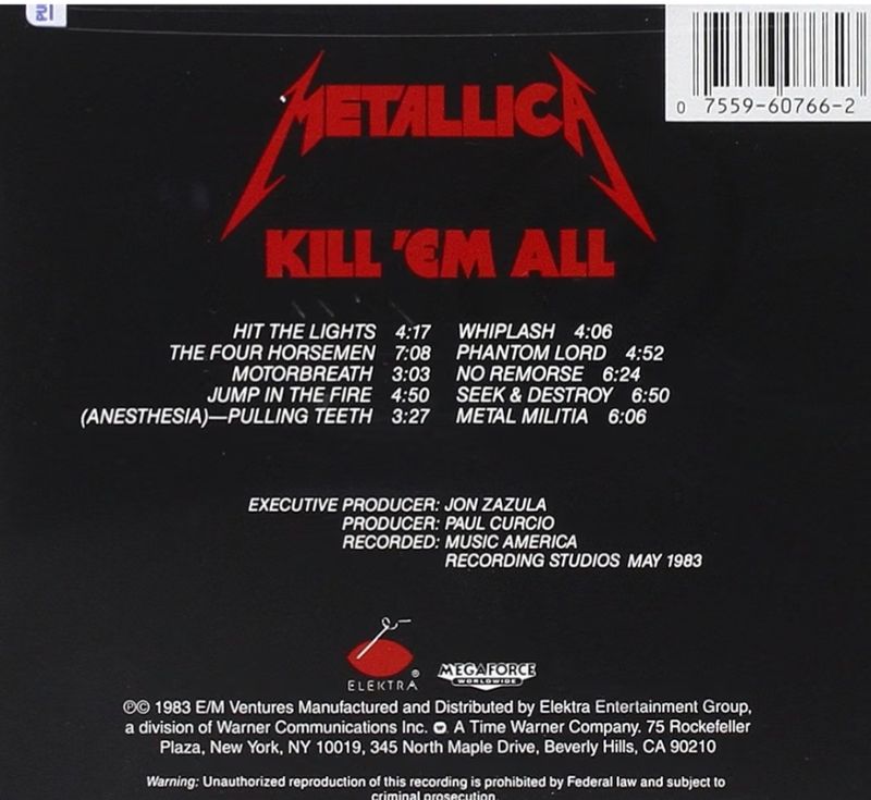 Metallica - Kill 'em All. Vinyl