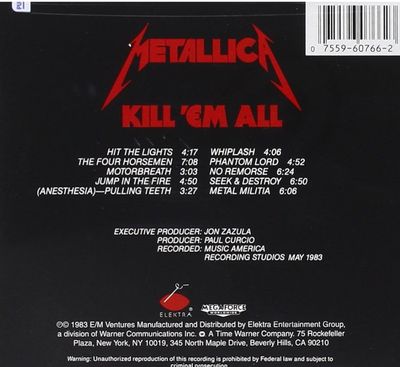 Metallica - Kill 'em All. Vinyl
