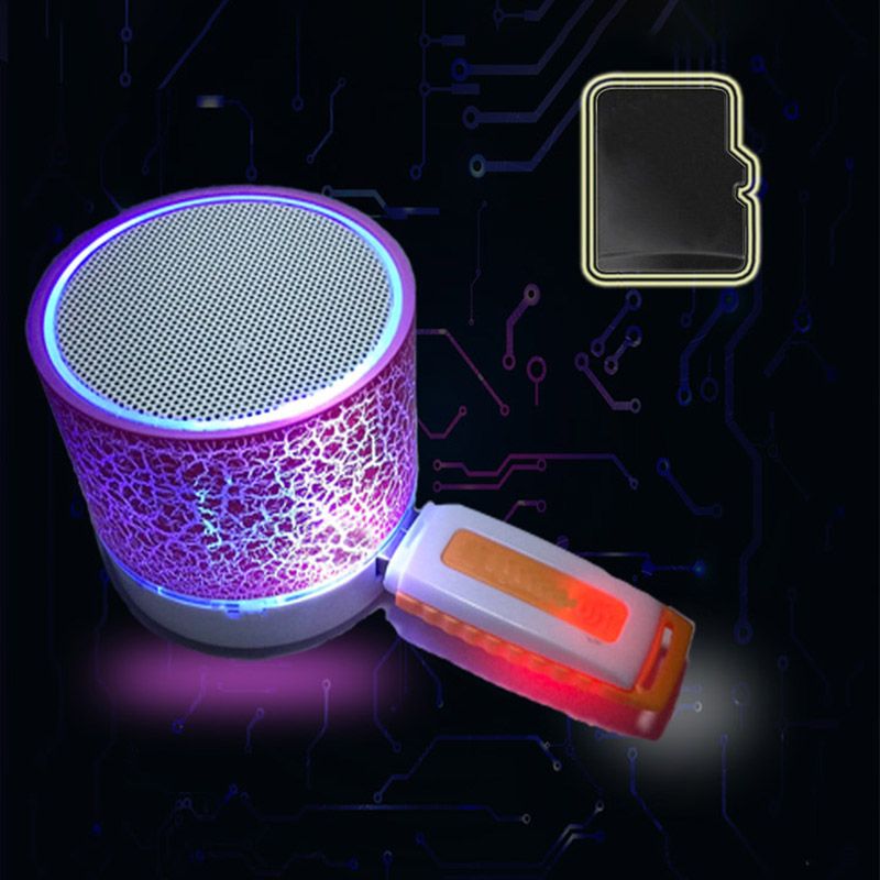 LED Lights Subwoofer USB Charging  Portable Bluetooth Speaker