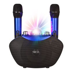Karaoke Speaker with Wireless Microphone Mobile KTV Speaker Atmosphere Light