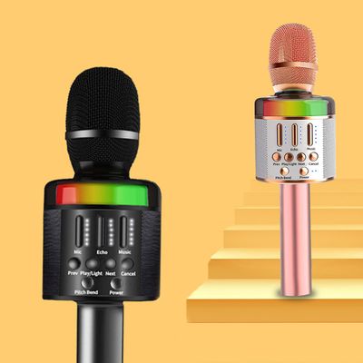 Bluetooth Microphone Audio Family Handheld With Light Wireless Microphone
