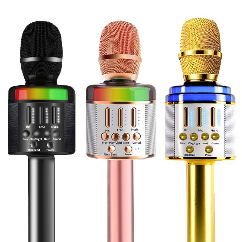 Bluetooth Microphone Audio Family Handheld With Light Wireless Microphone