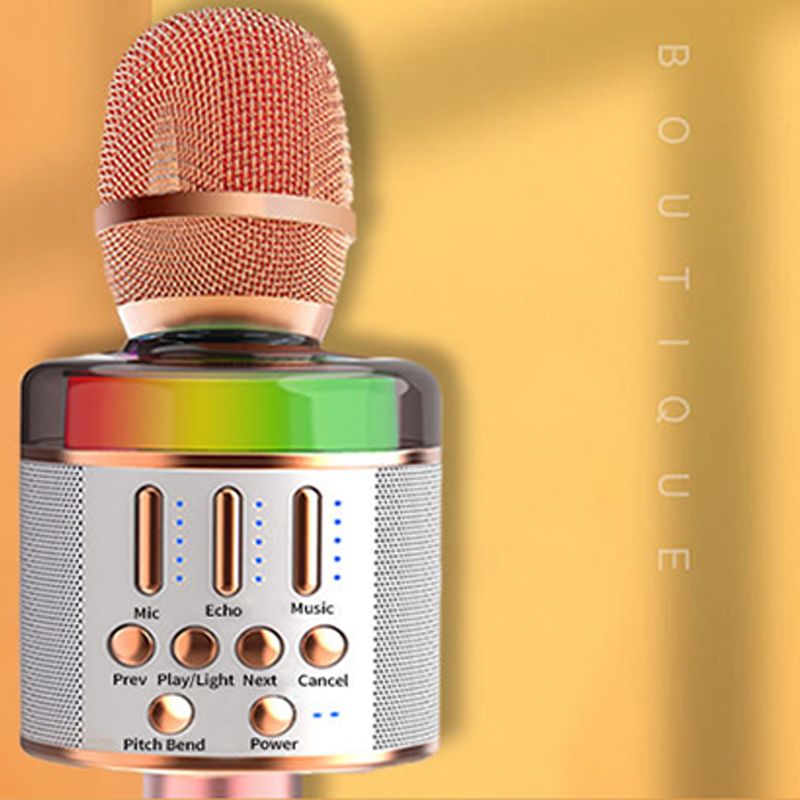 Bluetooth Microphone Audio Family Handheld With Light Wireless Microphone