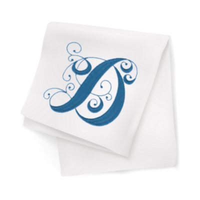 Elegant Curly Monogram Dinner Napkins