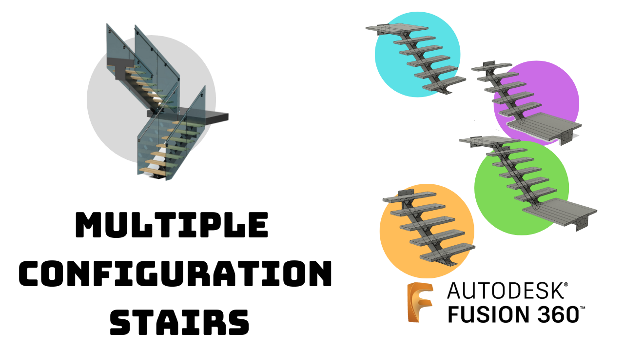 MonoBeam Stairs Fusion 360 Configurable Model