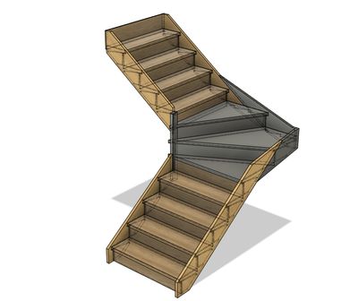Fusion 360 Parametric Winder Stairs