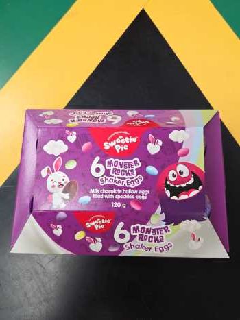 Sweetie Pie - 6 Monster Rocks Shaker Eggs 120g