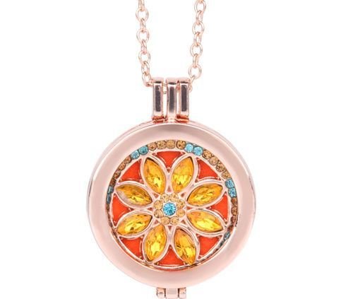 Golden Flower Aromatherapy Necklace