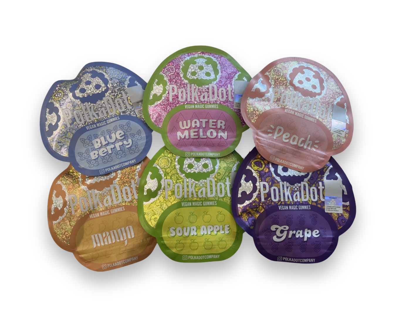 polka dot vegan - magic mushroom gummies