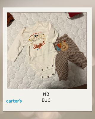 NB Thanksgiving Onsie With Pants. Turkey Appliqué