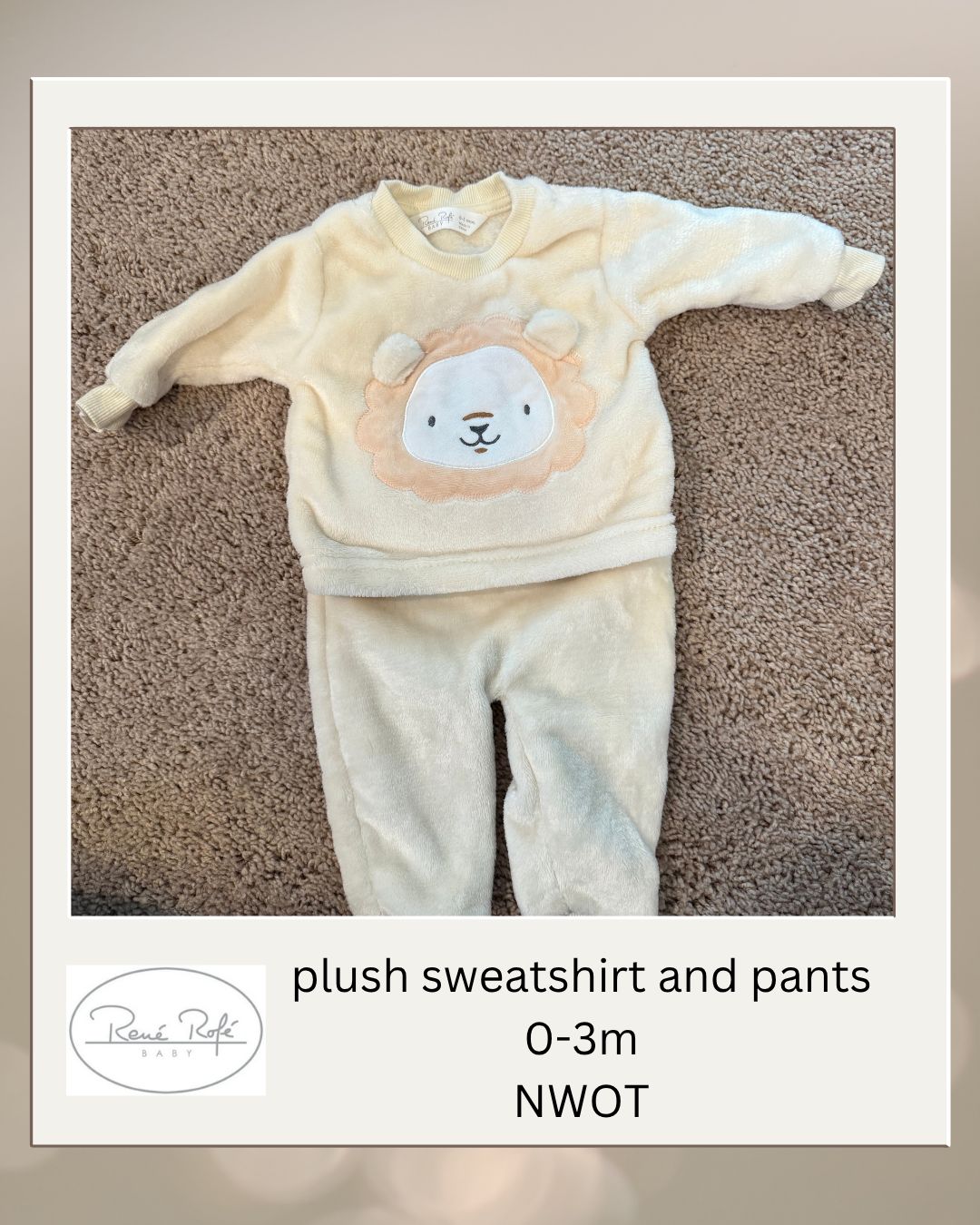 0-3m Fleece Sweatsuit