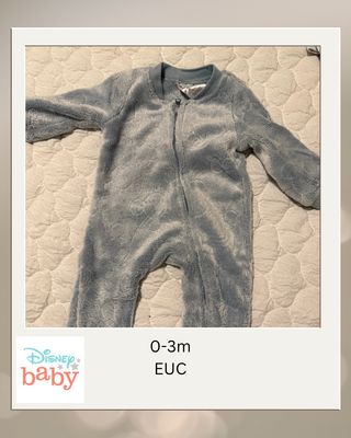 0-3m Disney Fleece Zipper