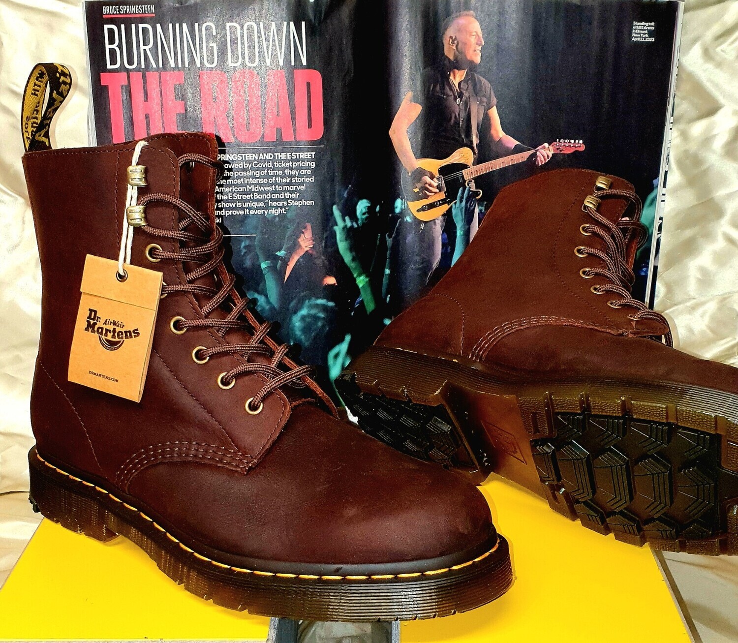DR. MARTENS 1460 PASCAL WINTER GRIP WAXED CHOC. BROWN