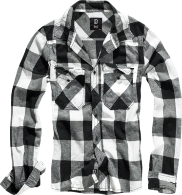 Brandit Check Shirt Black/White Colour