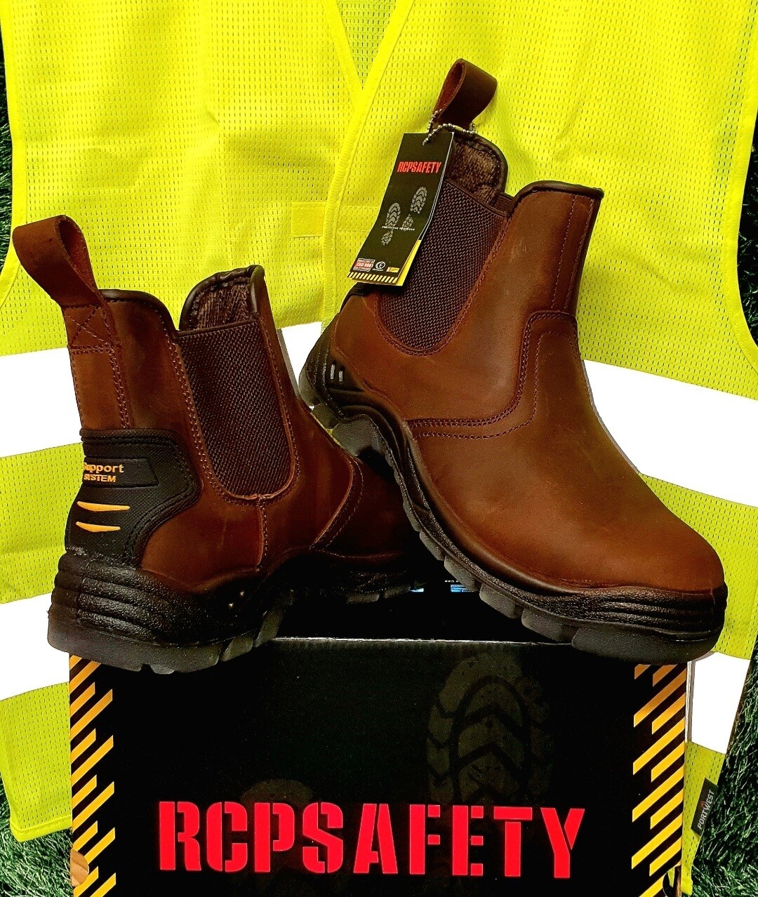 RCP Chelsea Safety Boots Brown