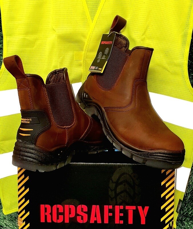 RCP Chelsea Safety Boots Brown