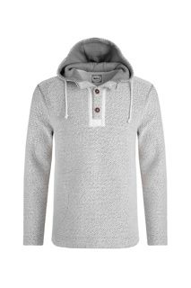 Bakersfield Button Neck Hooded Macaroni