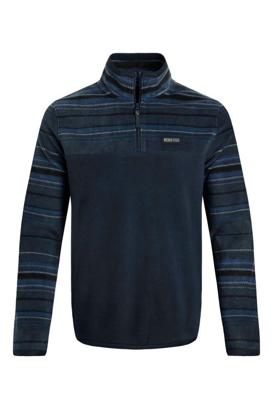Gilbert Striped Microfleece Navy