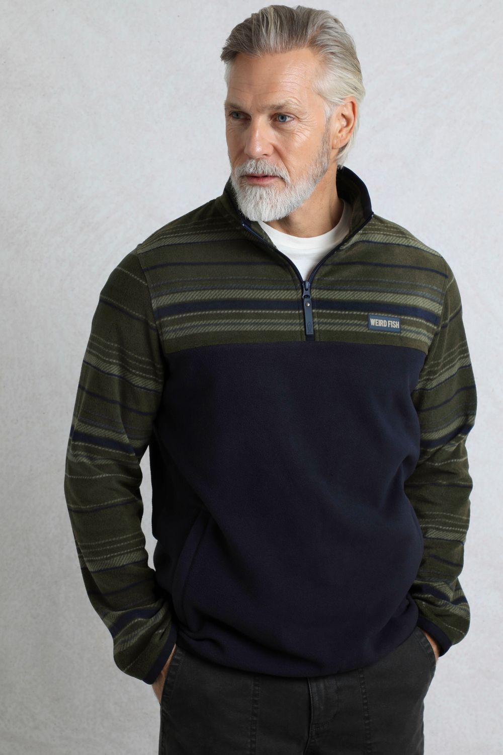 Gilbert Striped Microfleece Fir Green