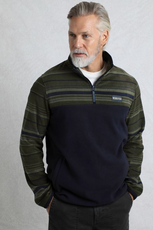 Gilbert Striped Microfleece Fir Green