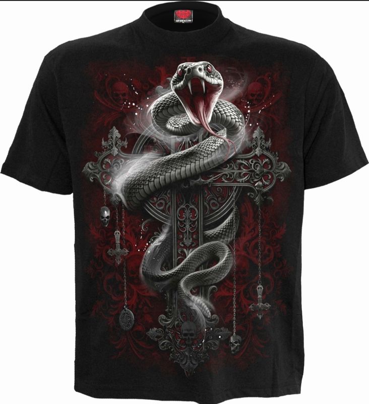 Spiral Gothic Serpent T Shirt