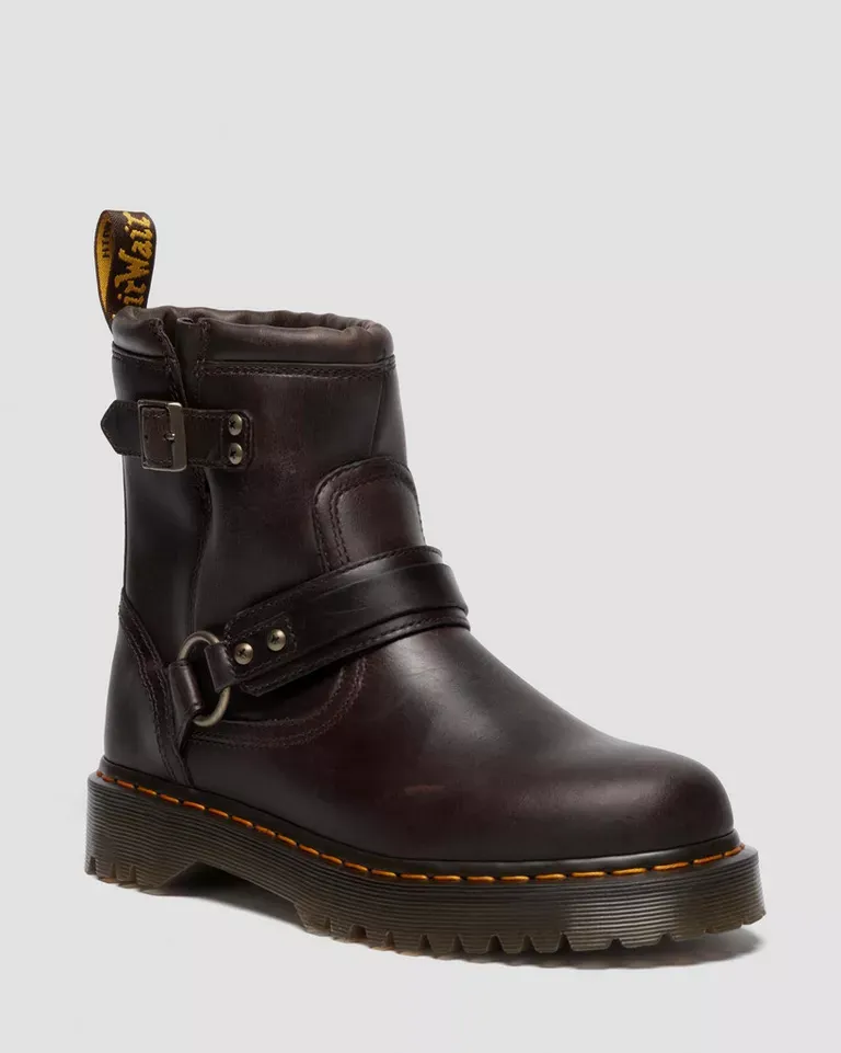 Dr. Martens Anistone Biker Boot Dark Brown