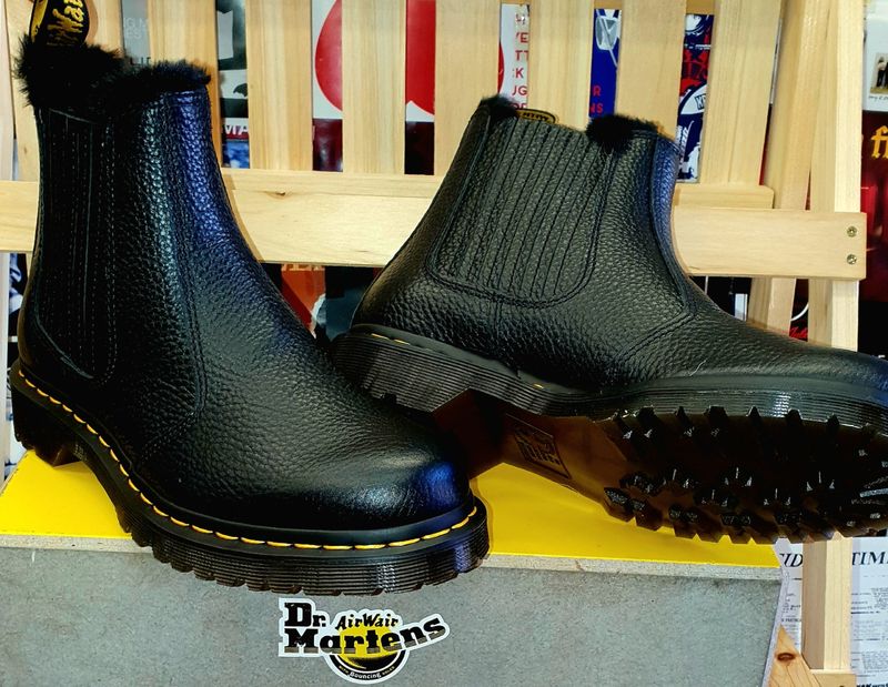 Dr. Martens Leonore II Black Nappa Chelsea Boots