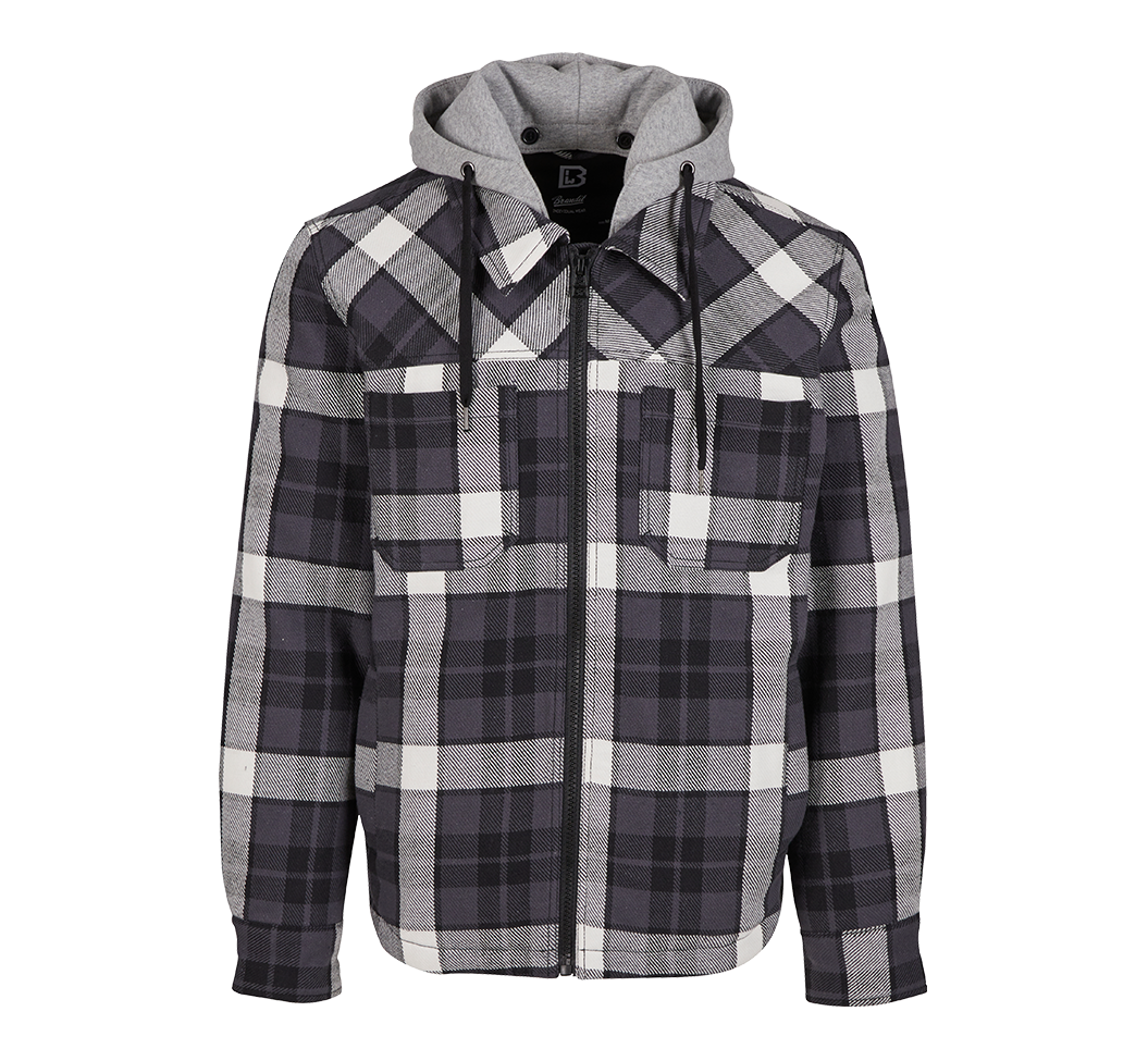 Brandit Top Heavy Twill Jacket Black and White