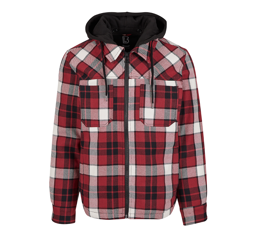 Brandit Top Heavy Twill Jacket Red and Black