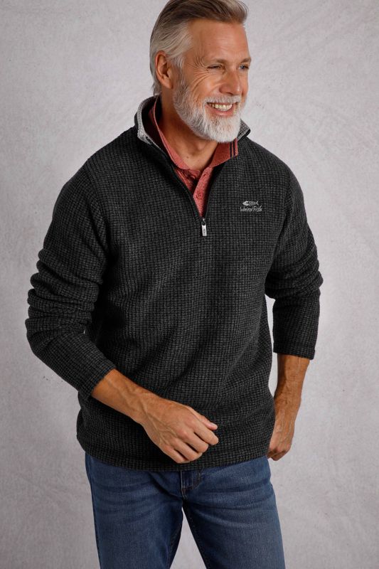 Weird Fish Newark Fleece Washed Black