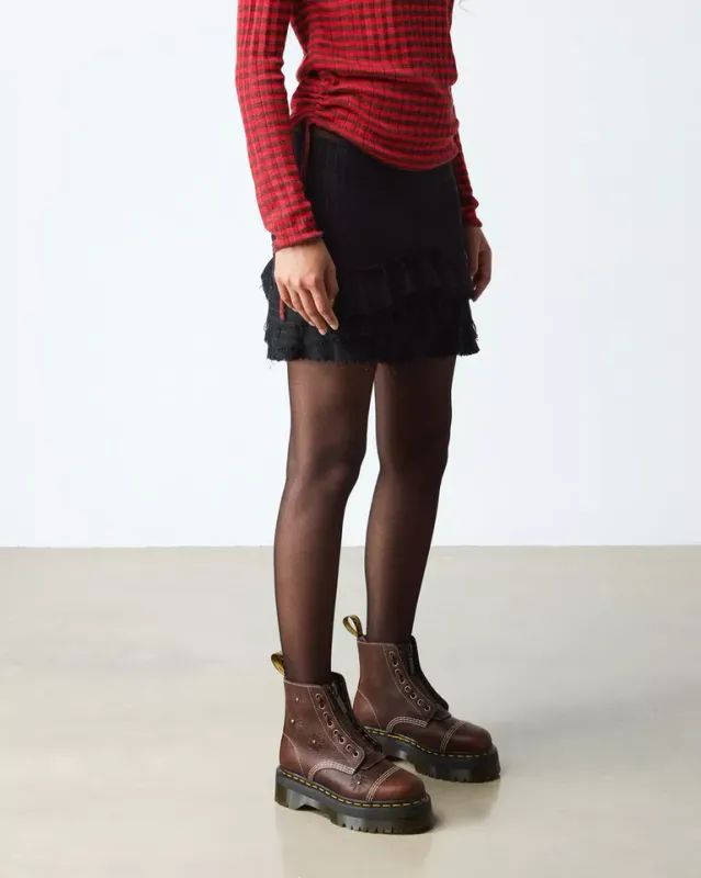 Dr. Martens Sinclair Flower Soft Leather Platform Boots