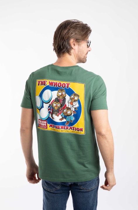The Whoot Artist Tee Dusky Green