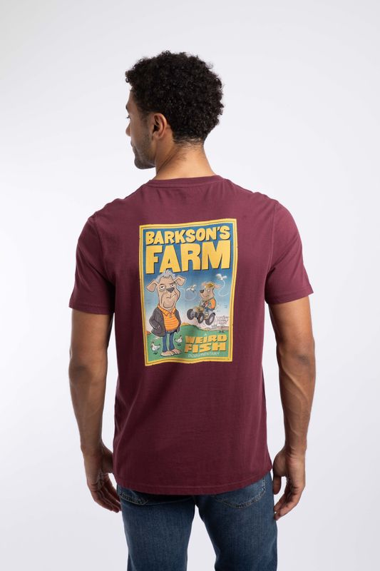 Weird Fish Barkson Farm T shirt Red Grape