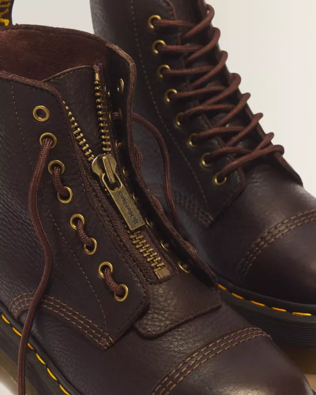 Dr. Martens Sinclair Soft Leather Platform Dark Brown