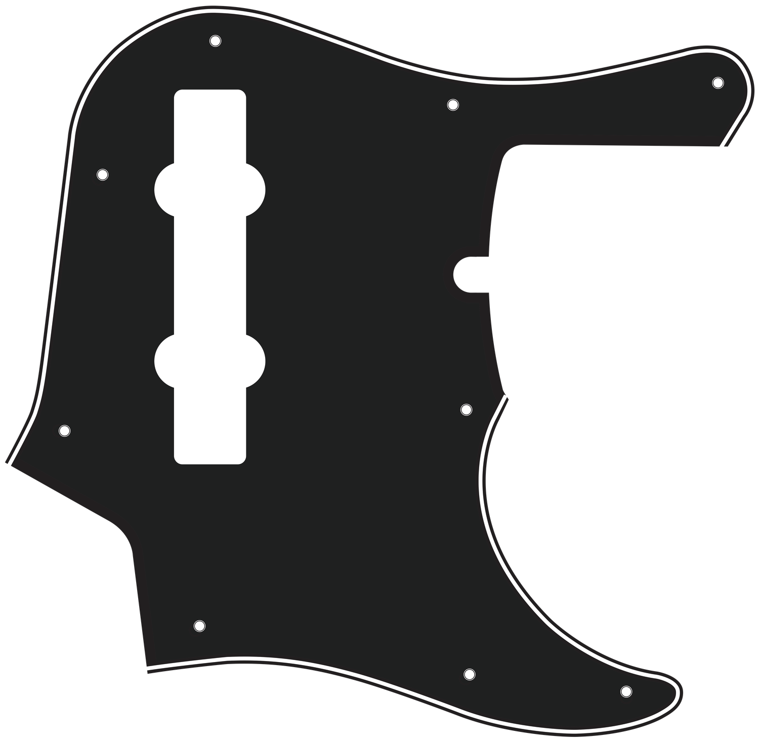 Fender JAZZ BASS ピックガード American DX オーダー Fender® American Deluxe Jazz Bass® 5 string Style Pickguard