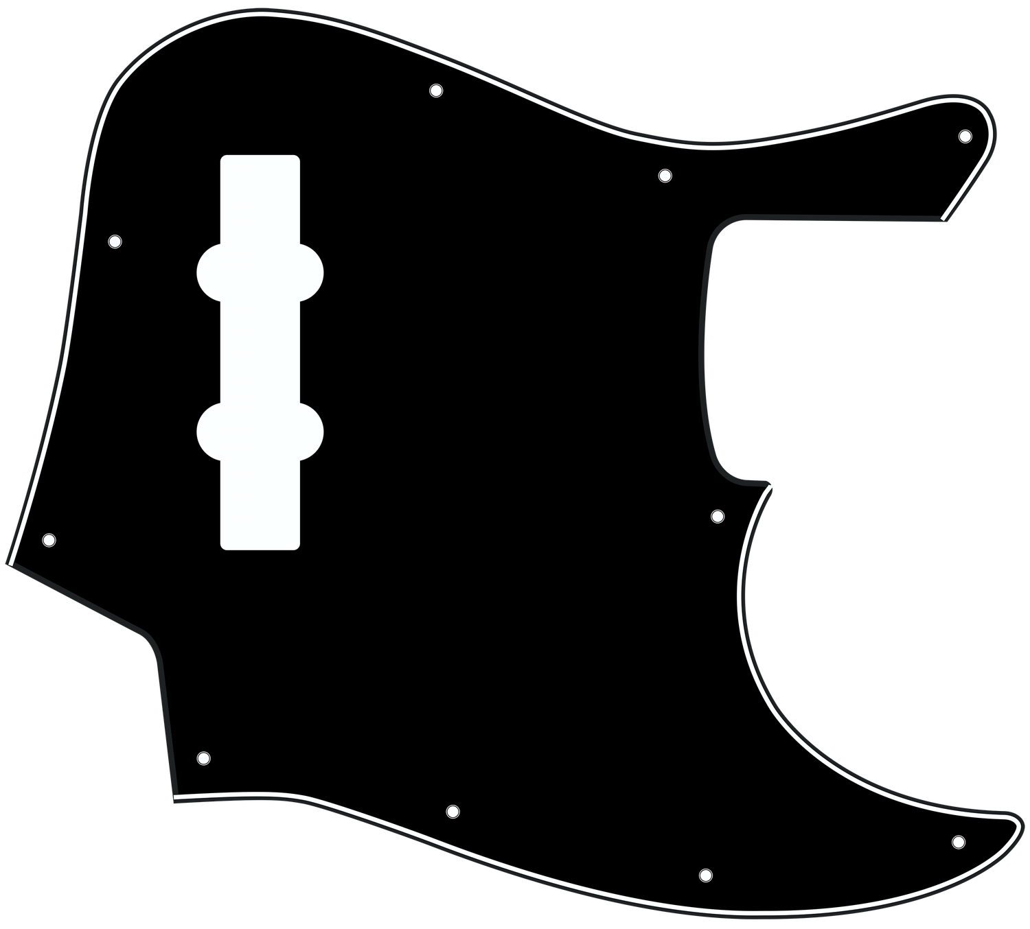 Fender® Jazz Bass® Standard 4-string Style Pickguard