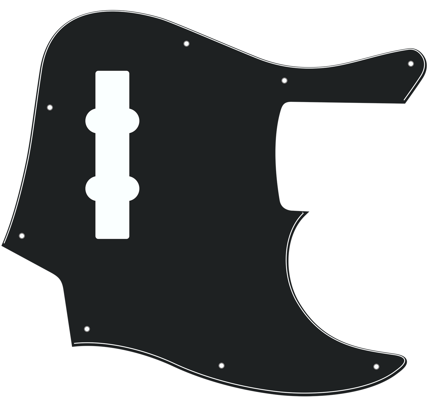 Fender® American Elite Jazz Bass® 4-string Style Pickguard