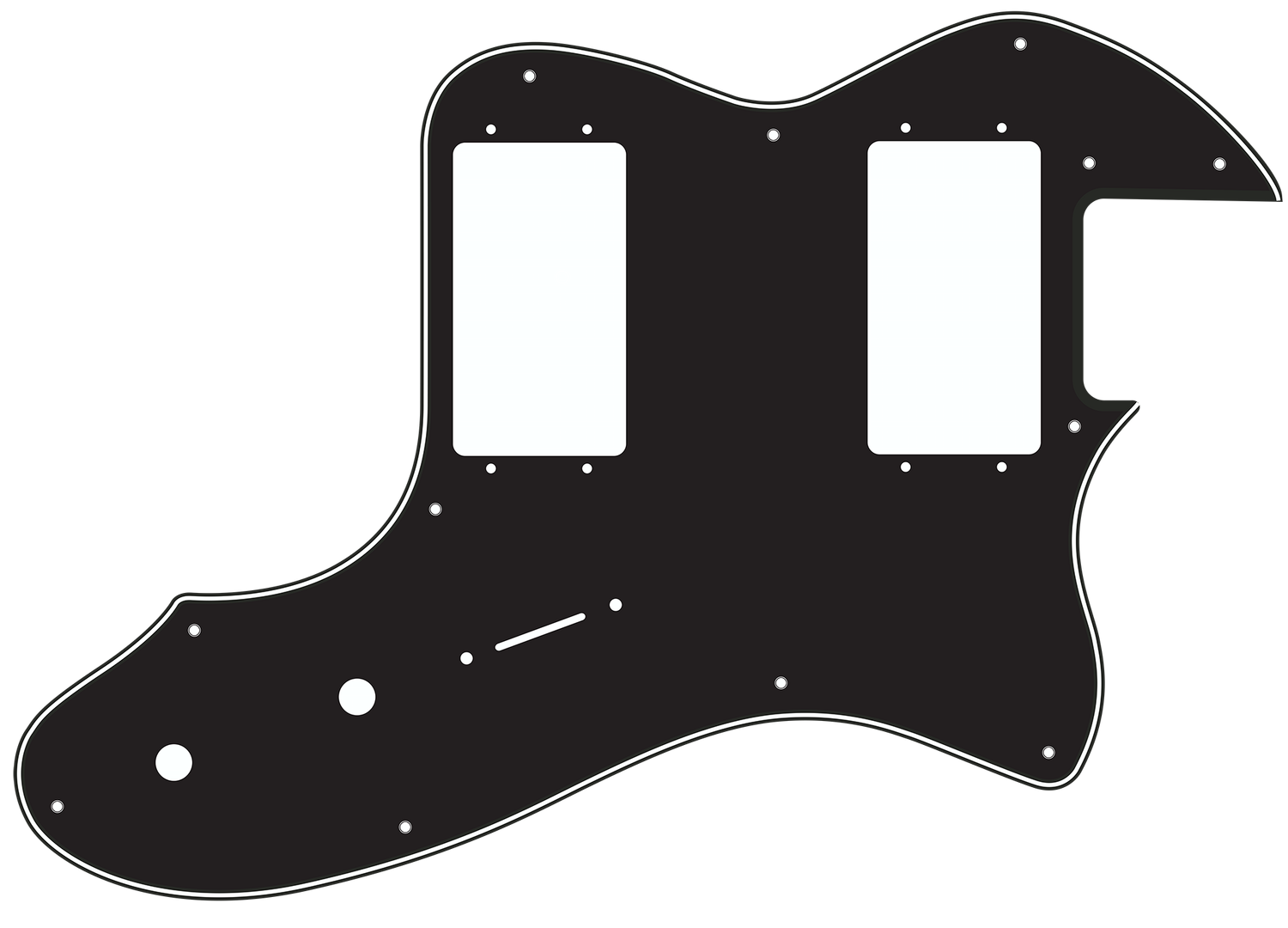 Fender® 72 Tele Thinline Style Pickguard Fender® 72 Tele Thinline Style Pickguard