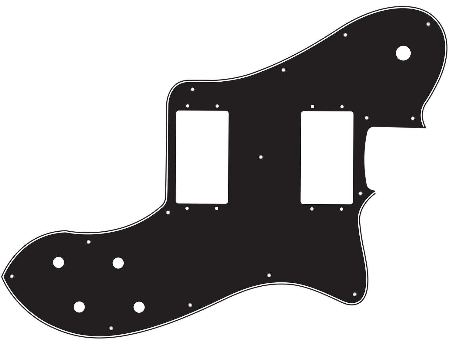 Fender® 72 Tele Deluxe Style Pickguard Fender® 72 Tele Deluxe Style Pickguard